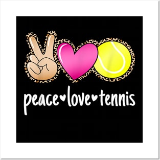 Peace Love Tennis Cute Design for men Women Teen Little Girl Posters and Art